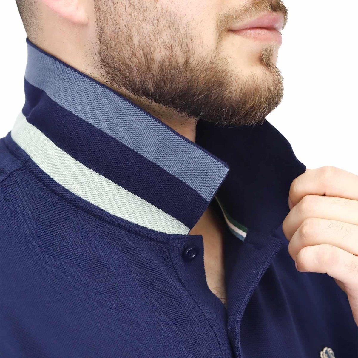 Men's Performance Slim Fit Lion Embroidery Solid Polo - Giordano