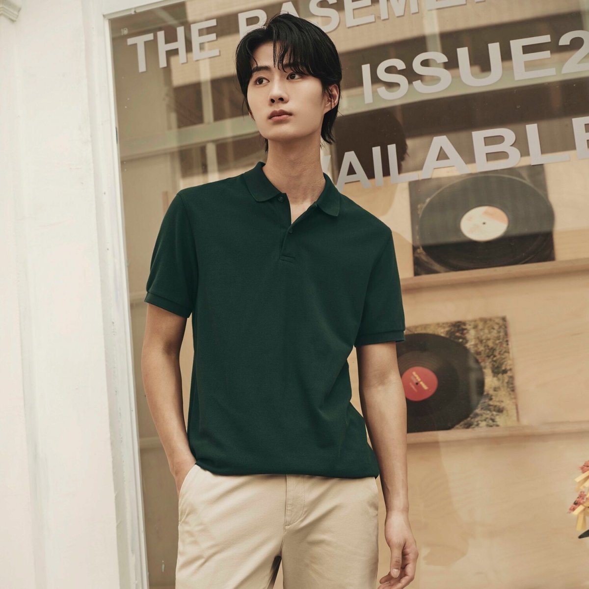 Men's Polo Shirt: Cotton Pique, Short Sleeve | Korea Collection - Giordano