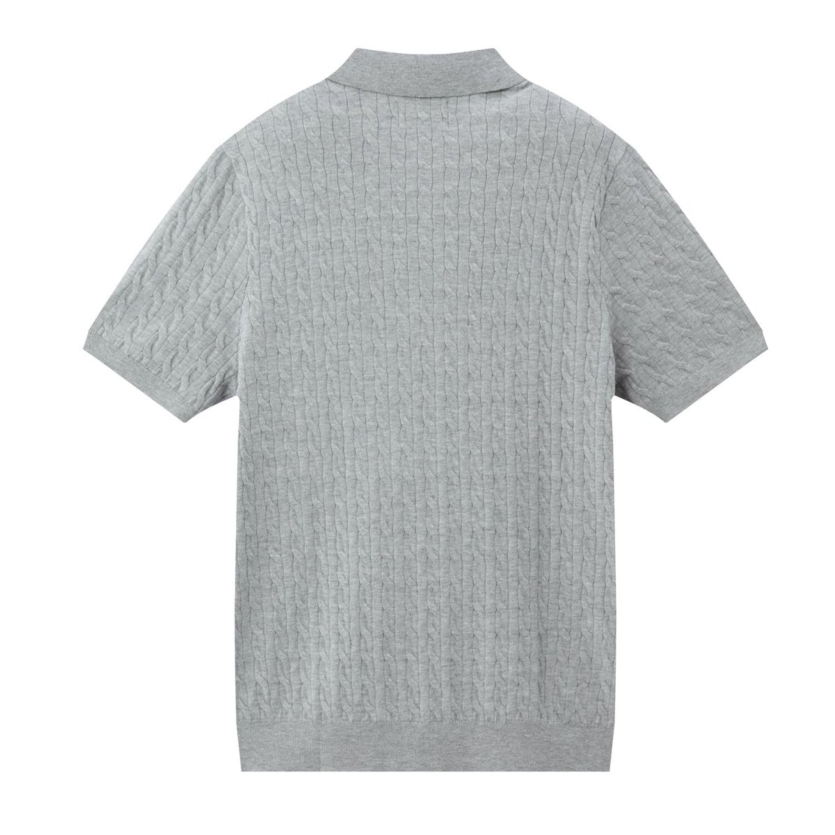 Men’S Regular Fit Cable Knit Polo Sweater - Giordano