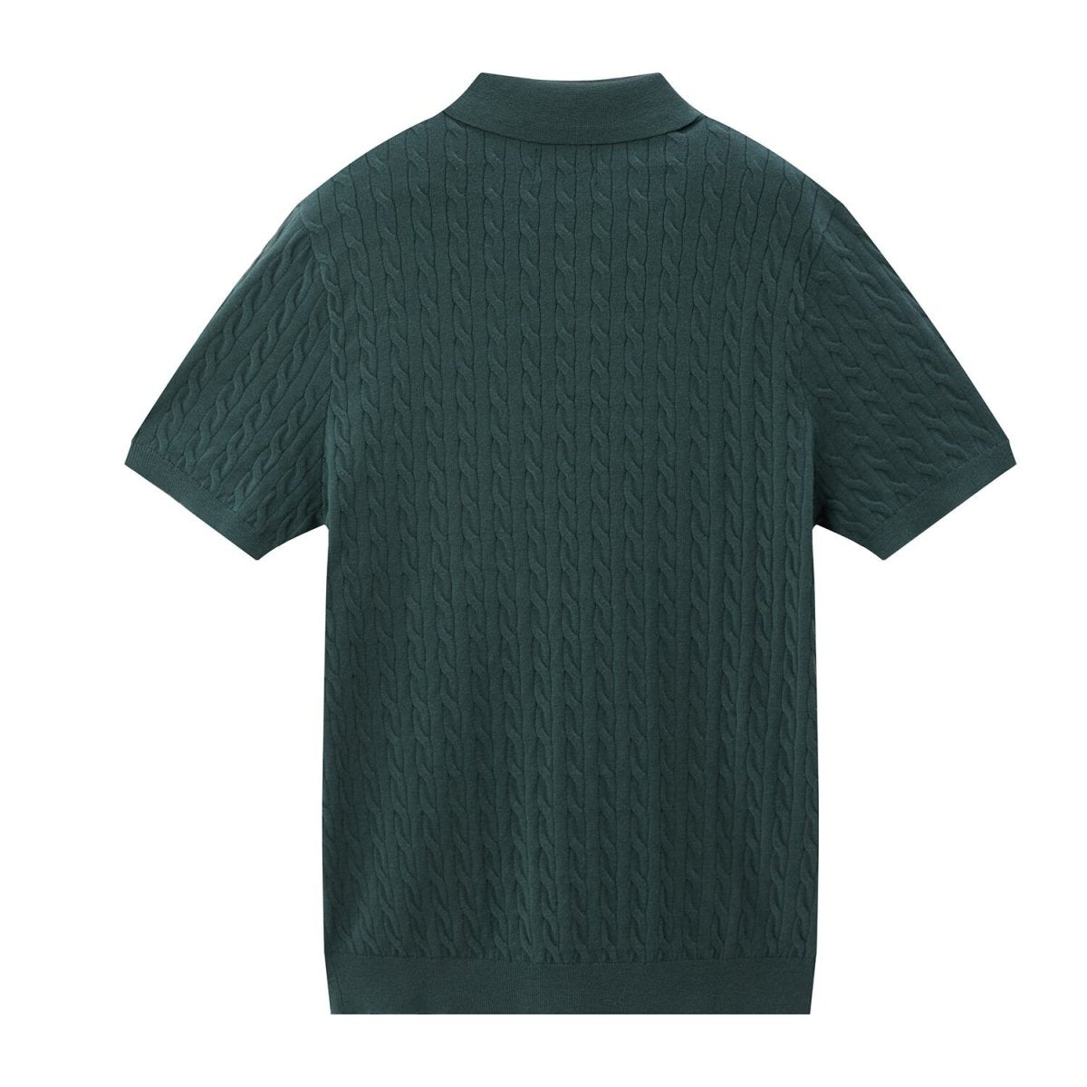Men’S Regular Fit Cable Knit Polo Sweater - Giordano