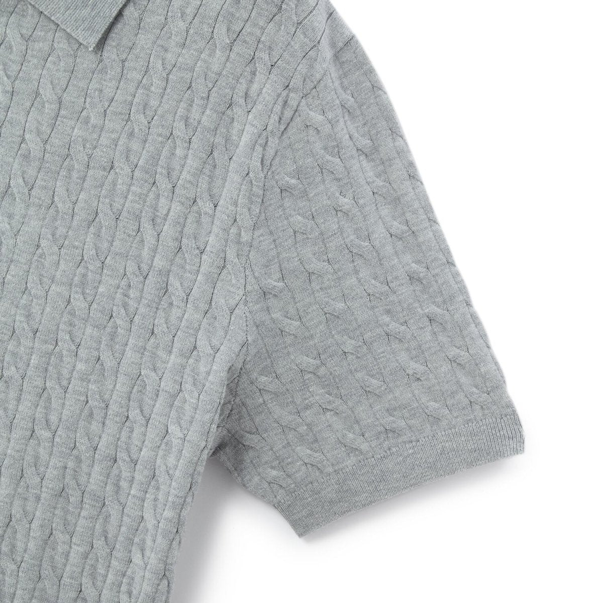 Men’S Regular Fit Cable Knit Polo Sweater - Giordano