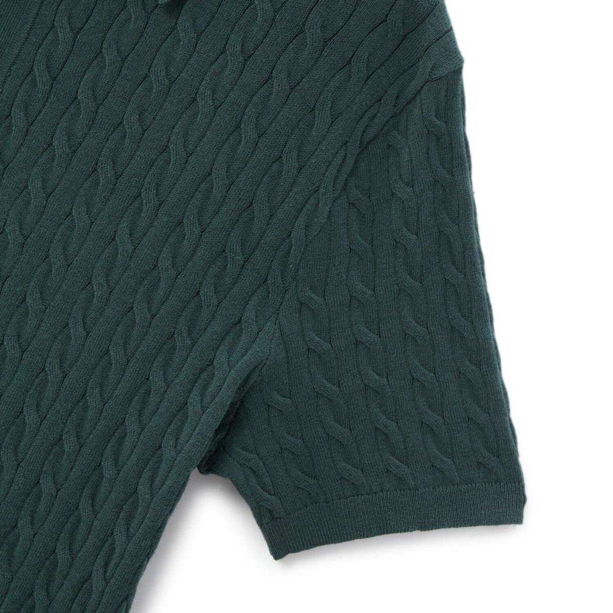 Men’S Regular Fit Cable Knit Polo Sweater - Giordano