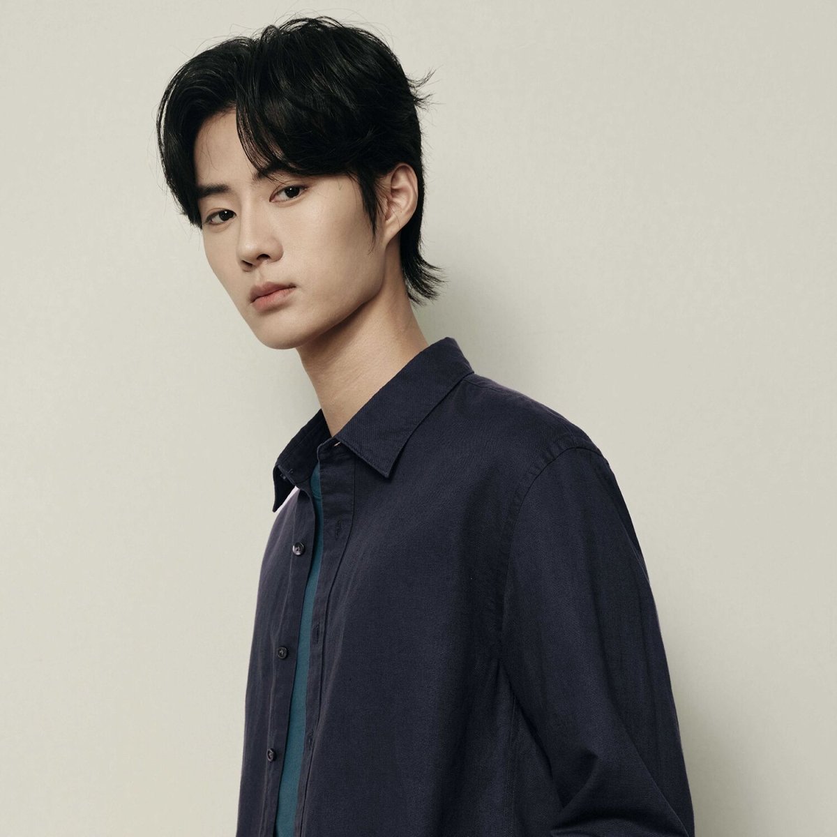 Men’S Regular Fit Linen - Cotton Poplin Long Sleeve Shirt | Korea Collection - Giordano