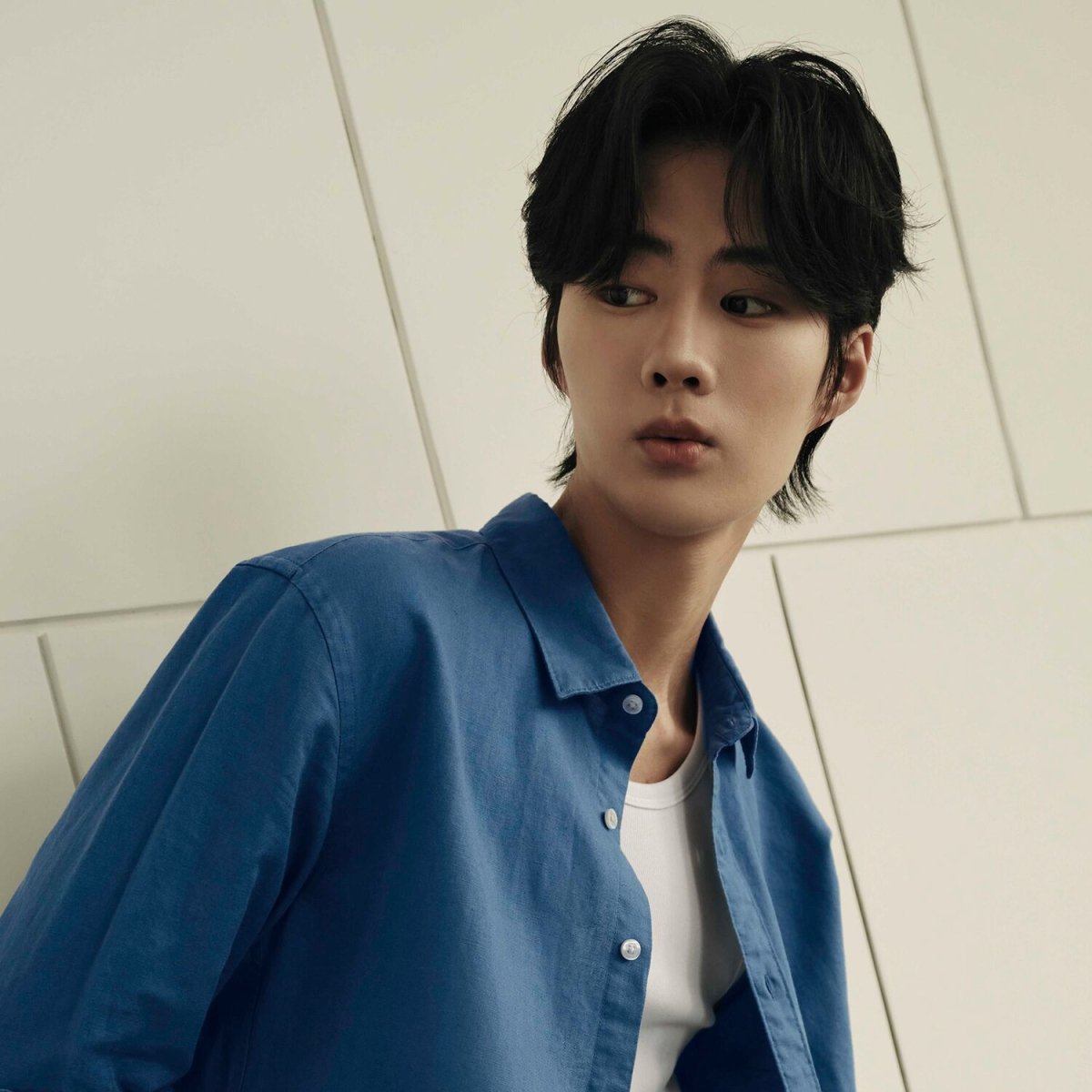 Men’S Regular Fit Linen - Cotton Poplin Long Sleeve Shirt | Korea Collection - Giordano