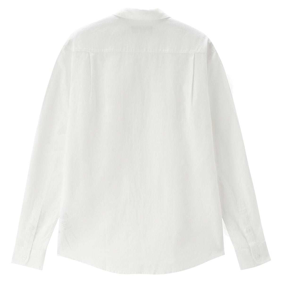 Men’S Regular Fit Linen - Cotton Poplin Long Sleeve Shirt | Korea Collection - Giordano