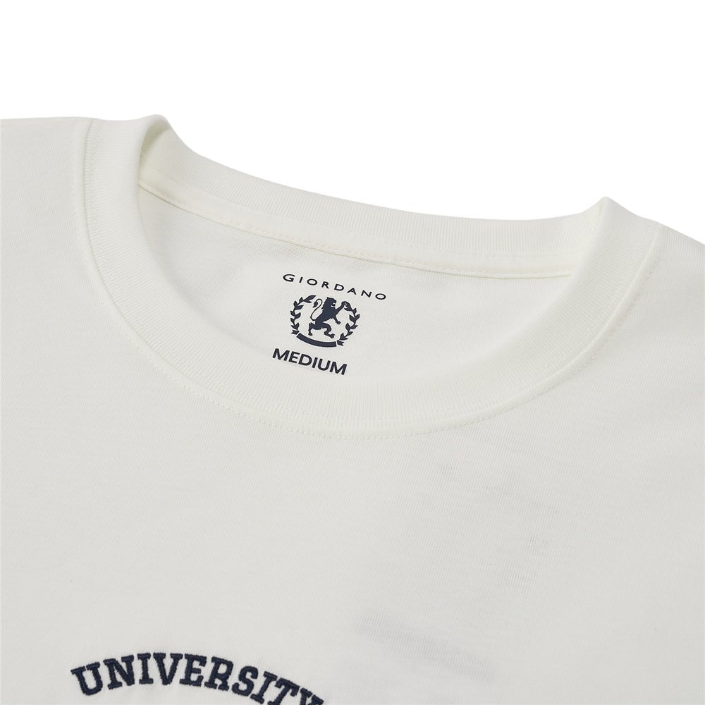 Men’S Relaxed Fit Cotton Jersey Crew Neck Print Tee S - Shop Giordano