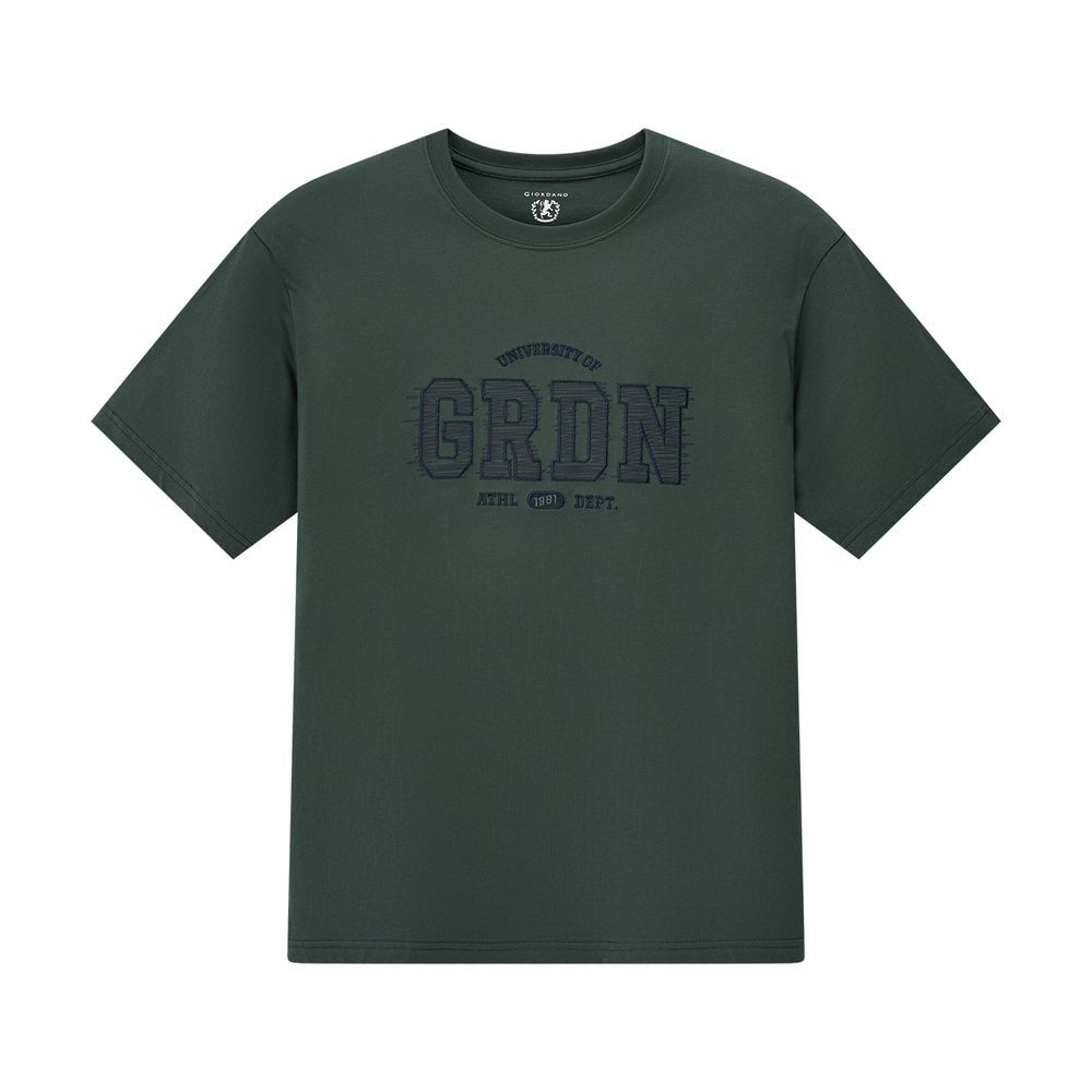 Men’S Relaxed Fit Cotton Jersey Crew Neck Print Tee S - Shop Giordano