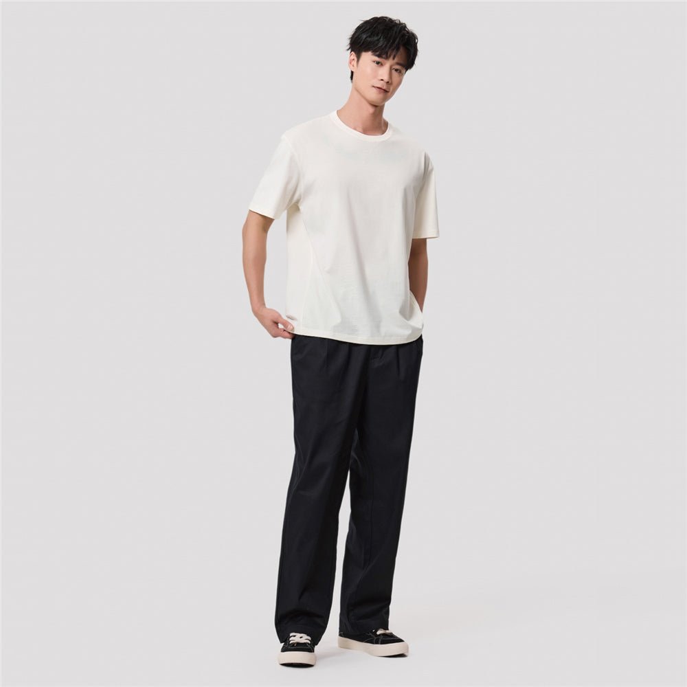 Men’S Relaxed Fit Cotton Jersey Crew Neck Tee - Giordano