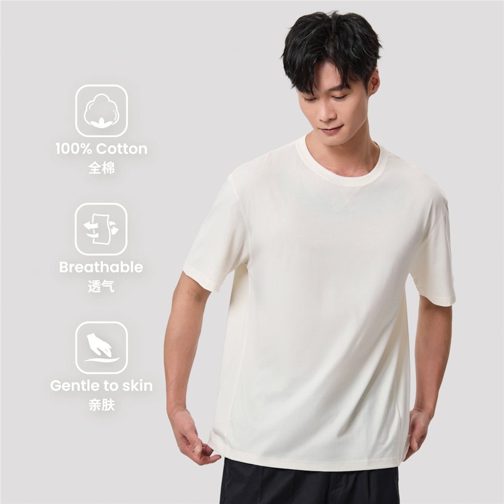 Men’S Relaxed Fit Cotton Jersey Crew Neck Tee - Giordano
