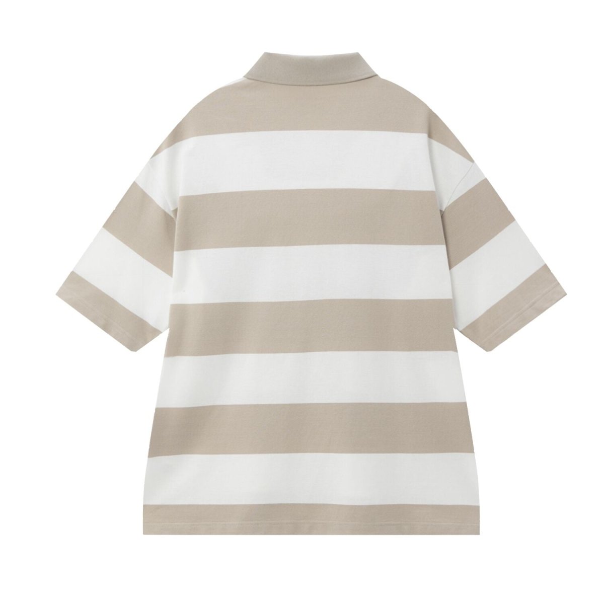 Men's Relaxed Fit Cotton Piqué Polo With Auto Stripe S - Shop Giordano