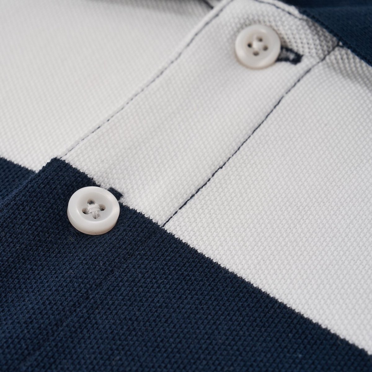 Men's Relaxed Fit Cotton Piqué Polo With Auto Stripe - Giordano