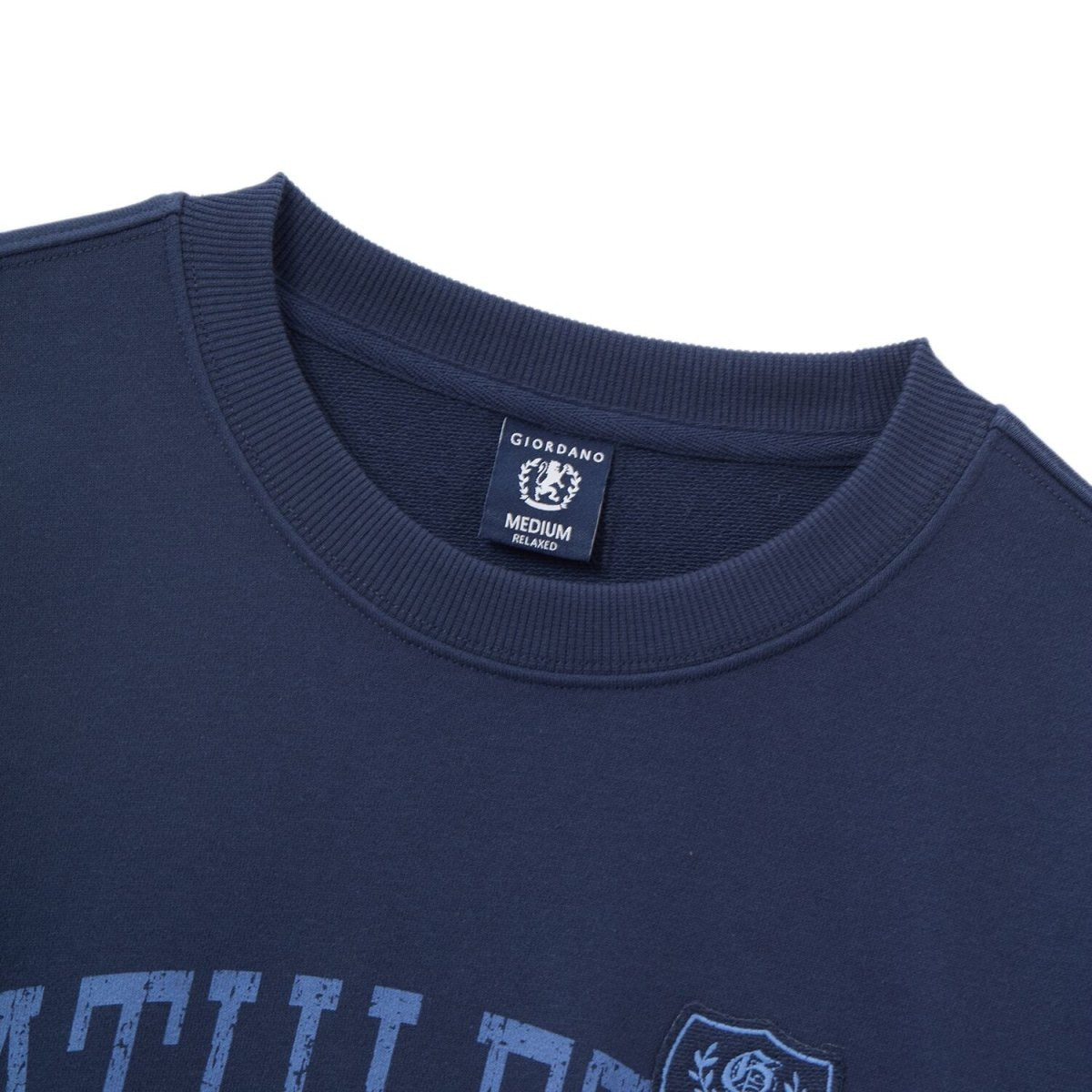 Men's Relaxed Fit Printed French Terry Pullover - Giordano