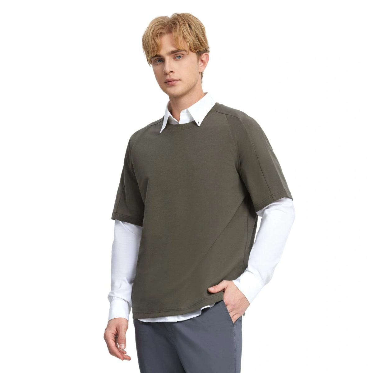 Men's Relaxed Fit Raglan Sleeve Tee - Giordano