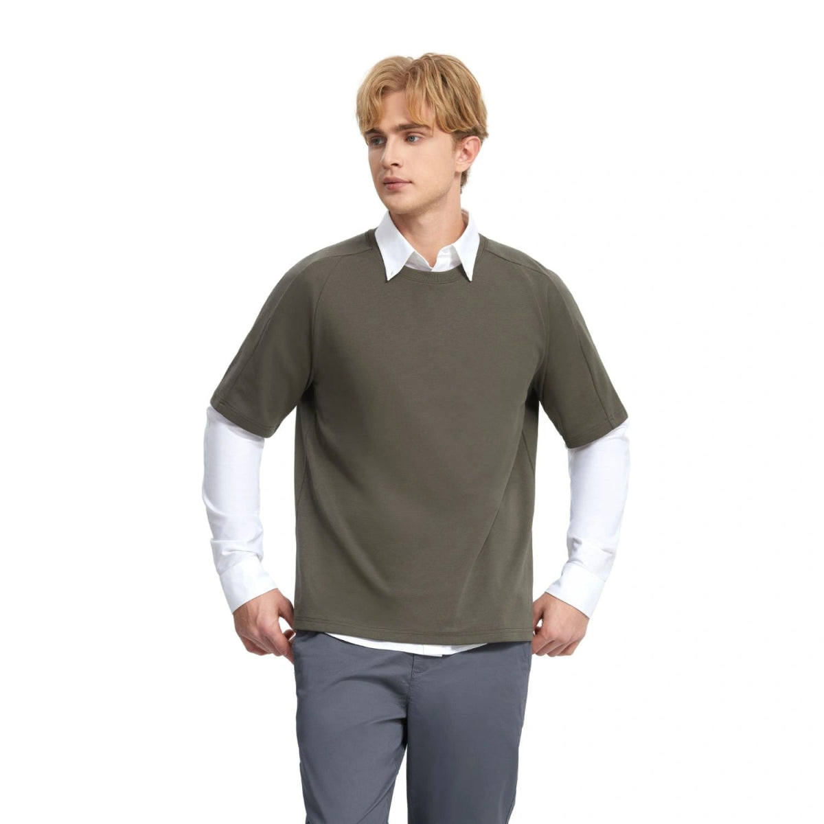 Men's Relaxed Fit Raglan Sleeve Tee - Giordano
