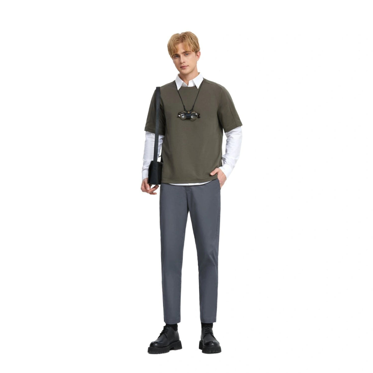 Men's Relaxed Fit Raglan Sleeve Tee - Giordano