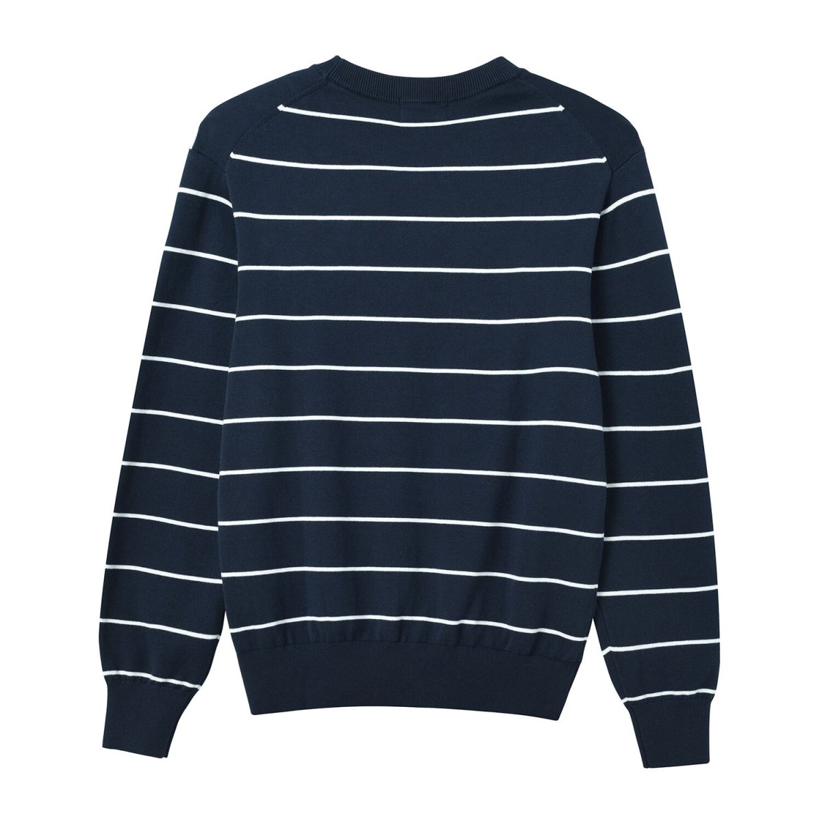 Men's Relaxed Fit Striped Crew Neck Cotton Sweater - Giordano