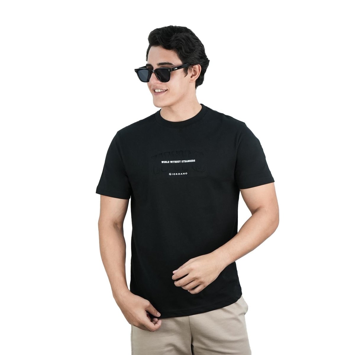 Men's Slim Fit Cotton Jersey Crew Neck Print Tee | Wws Graphic - Giordano