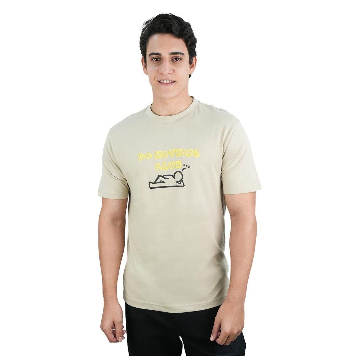 Men's Slim Fit Cotton Jersey Message Print Tee - Giordano