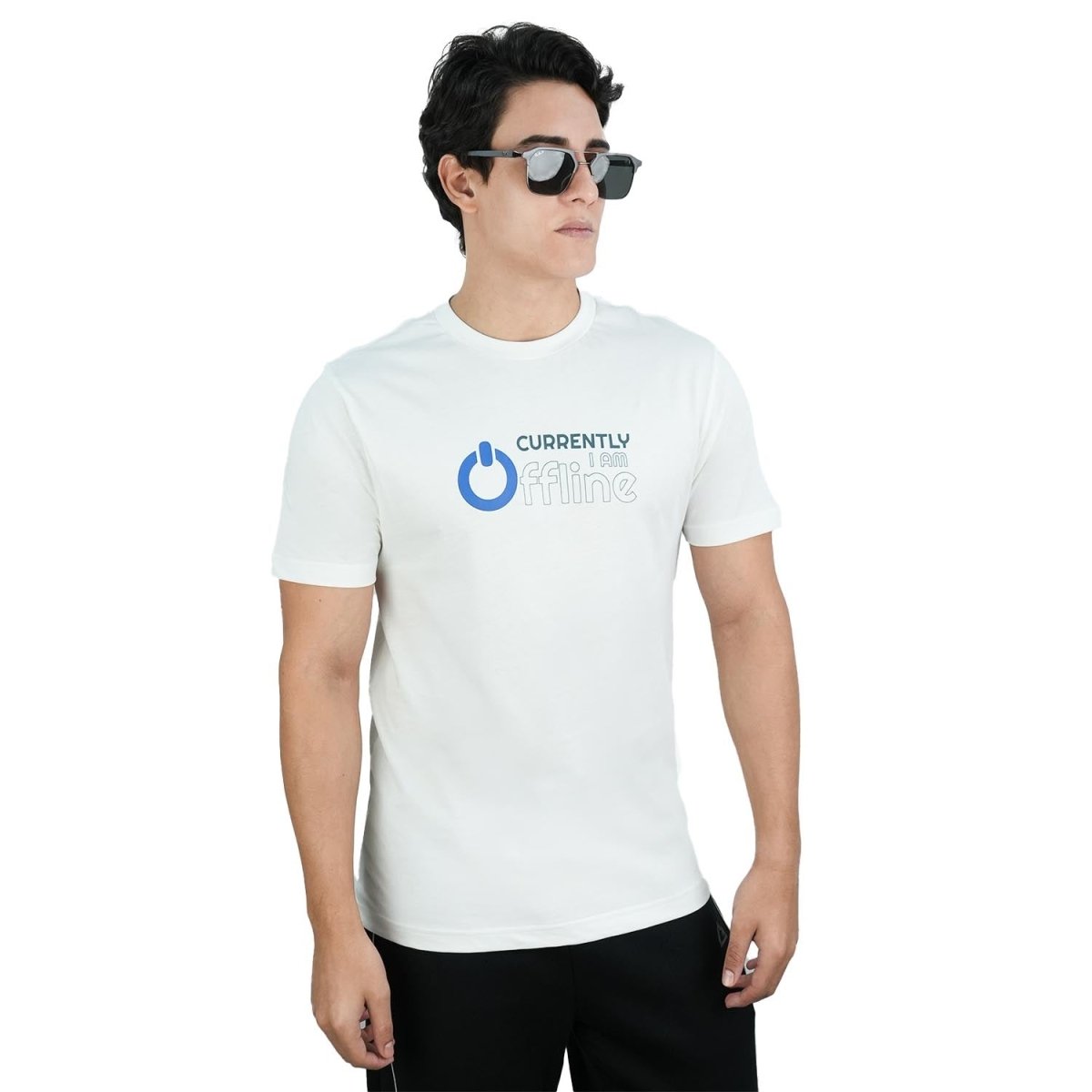 Men's Slim Fit Cotton Jersey Message Print Tee - Giordano
