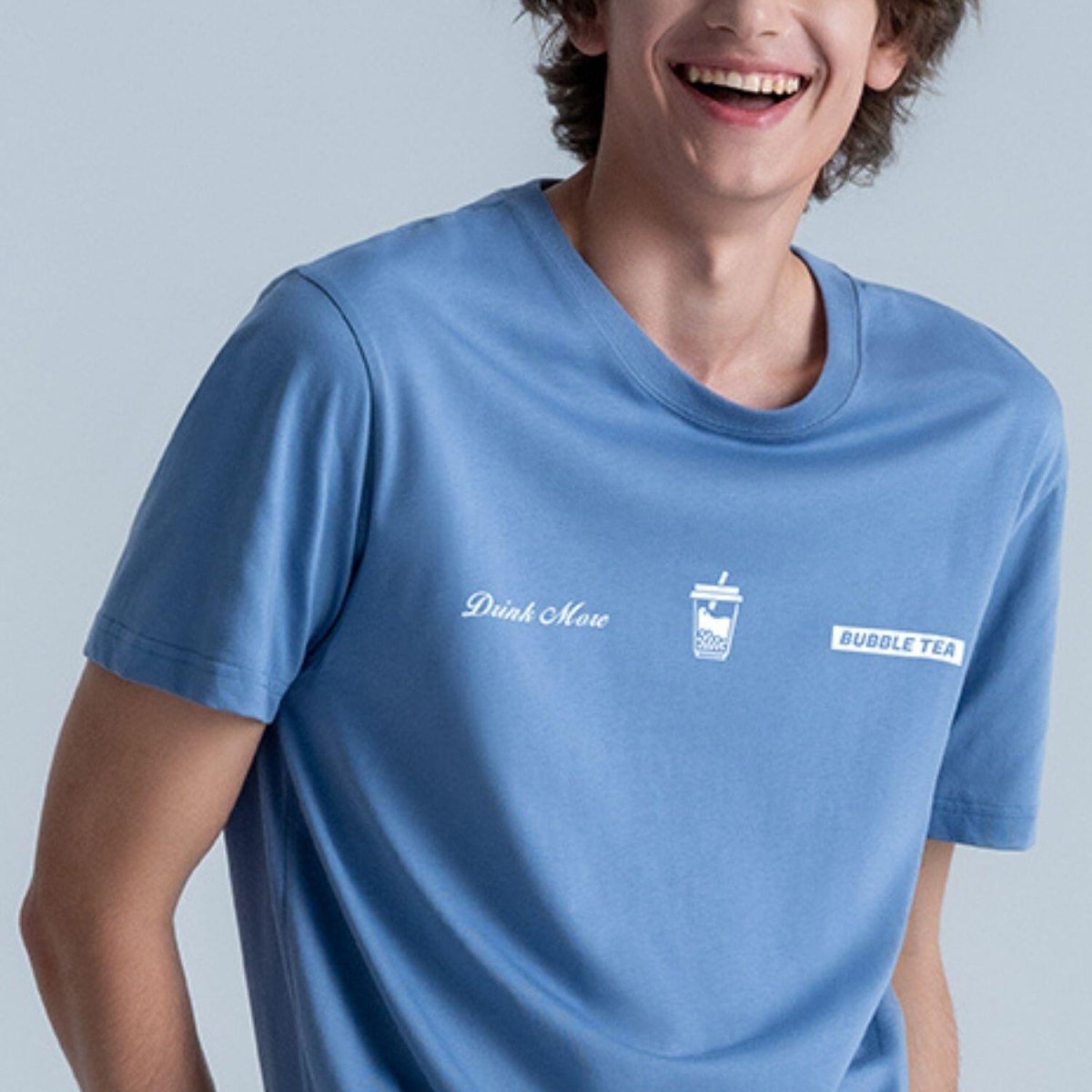 Men's Slim Fit Cotton Jersey Message Print Tee - Giordano