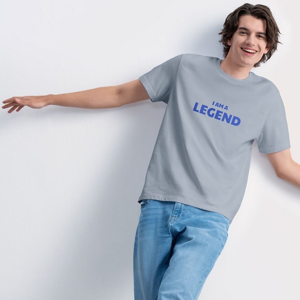 Men's Slim Fit Cotton Jersey Message Print Tee - Giordano
