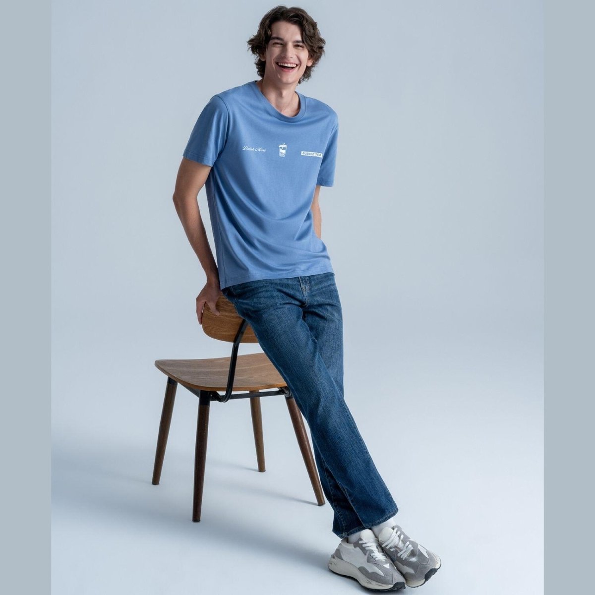 Men's Slim Fit Cotton Jersey Message Print Tee - Giordano
