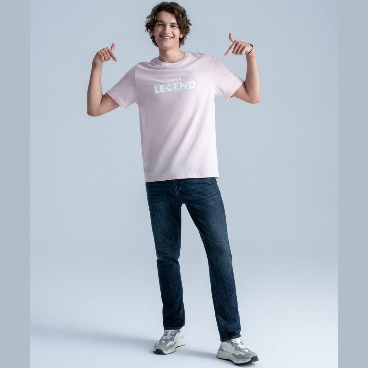 Men's Slim Fit Cotton Jersey Message Print Tee - Giordano