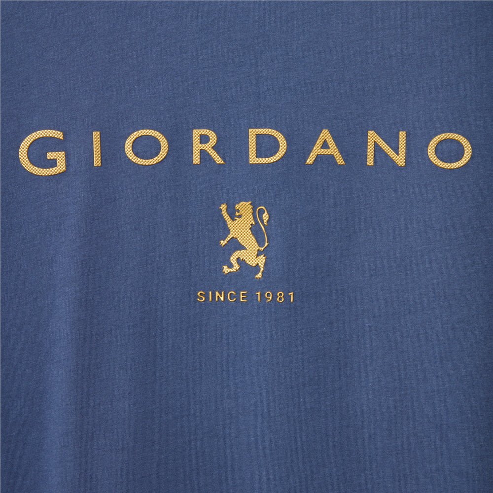 Men's Slim Fit Cotton Jersey Signature Print Tee - Giordano