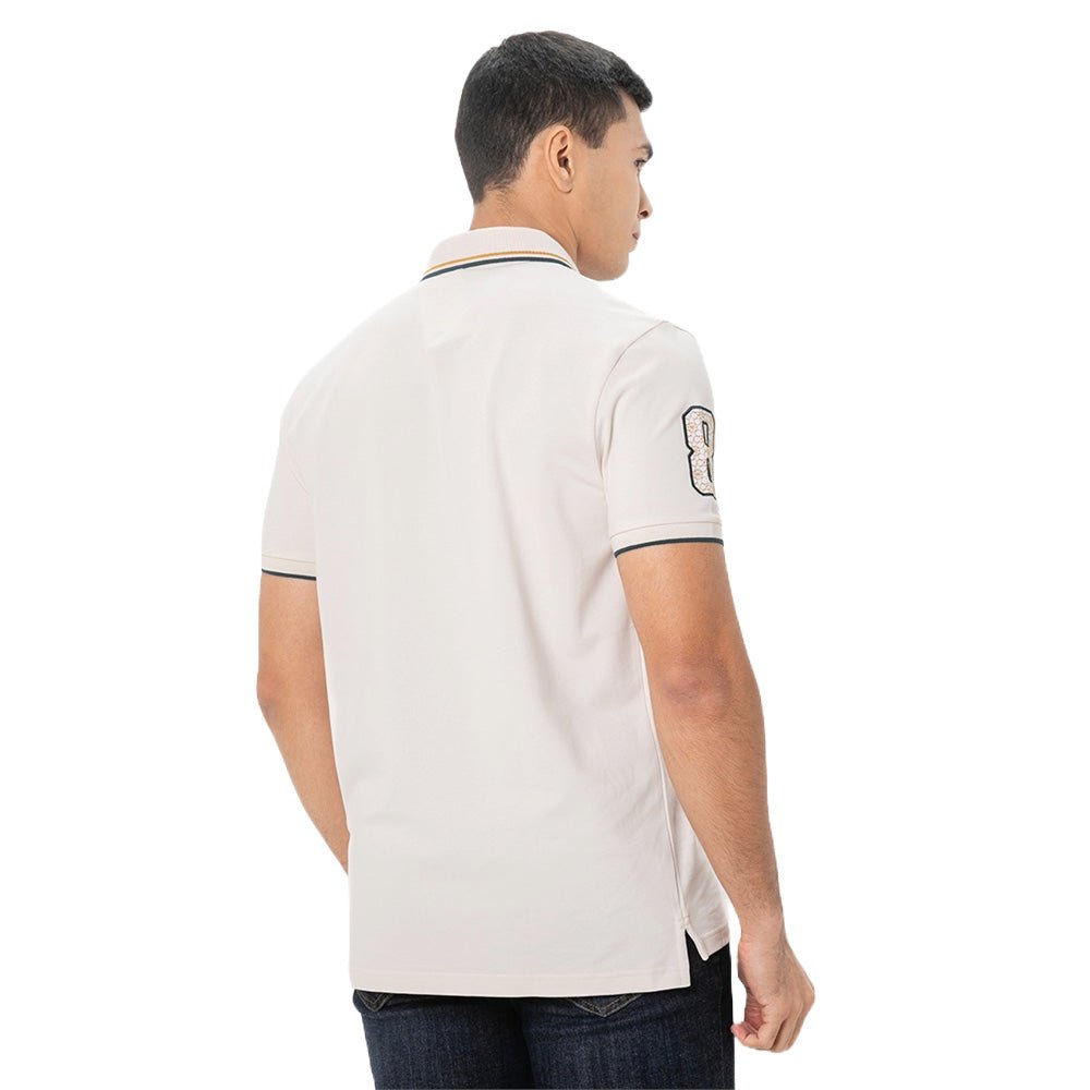 Men's Slim Fit Cotton Short Sleeve Napoleon Polo S - Shop Giordano