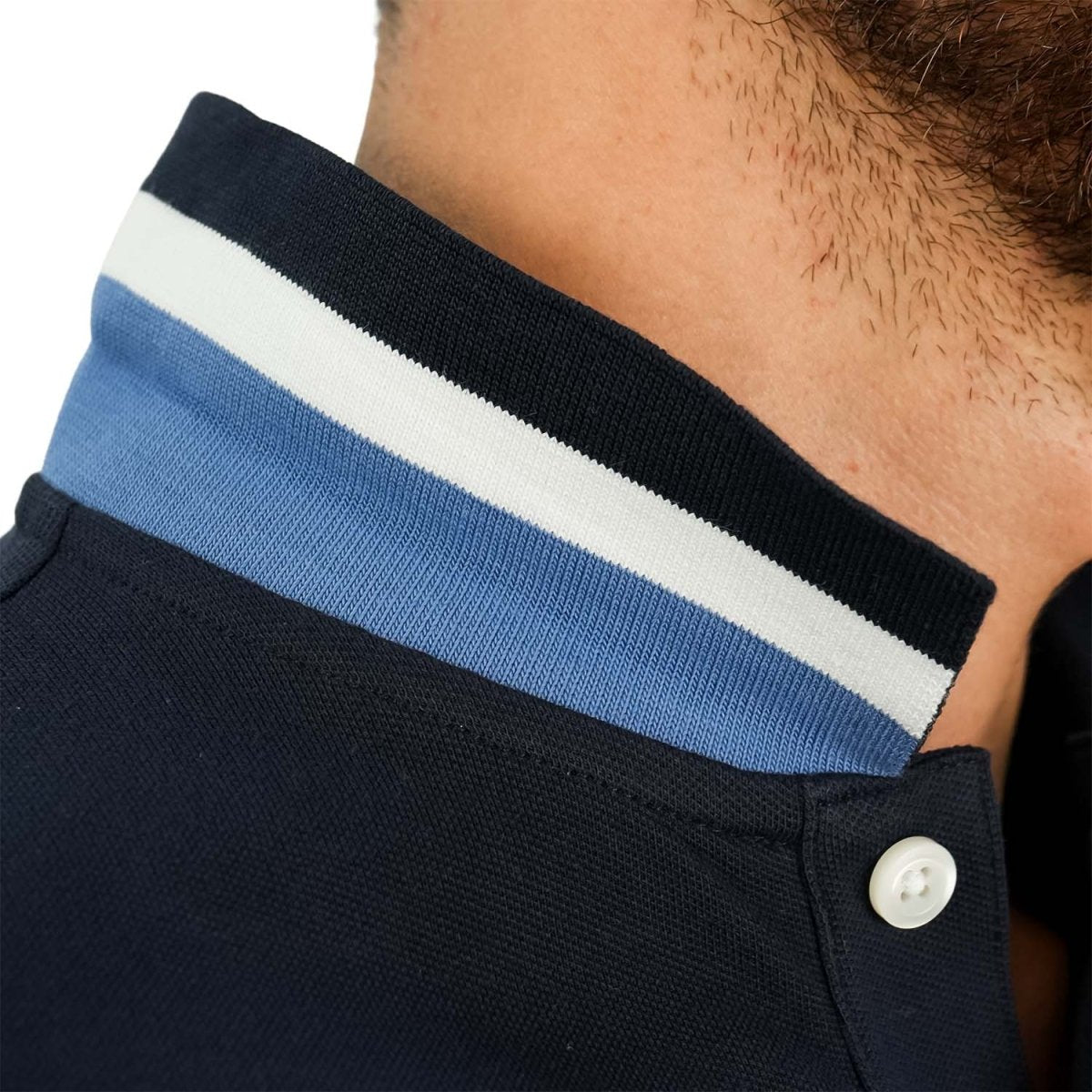 Men's Slim Fit Cotton Short Sleeve Napoleon Polo - Giordano