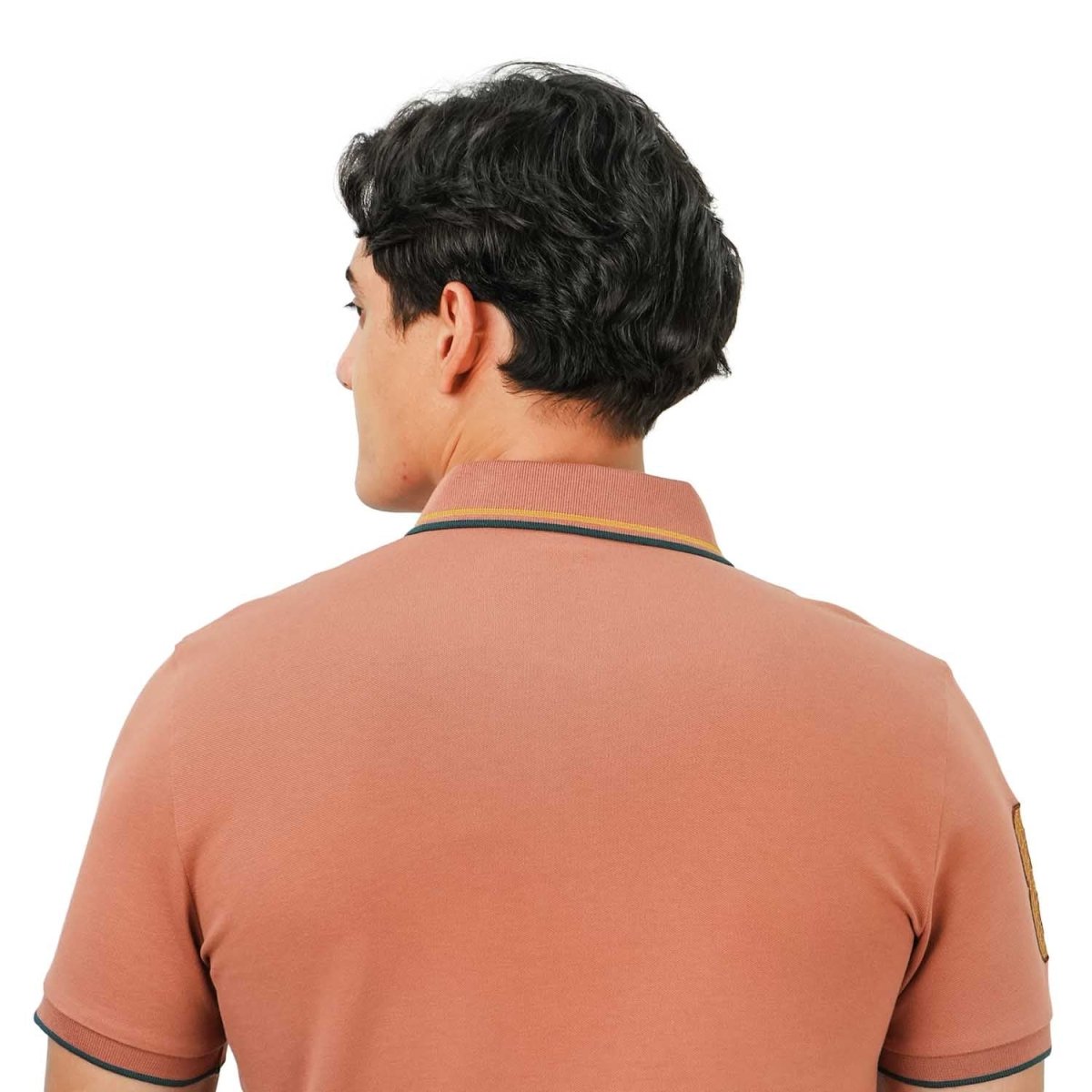 Men's Slim Fit Cotton Short Sleeve Napoleon Polo - Giordano