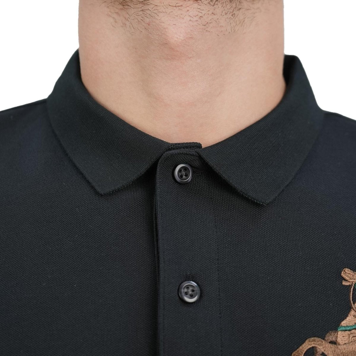 Men's Slim Fit Cotton Short Sleeve Napoleon Polo - Giordano