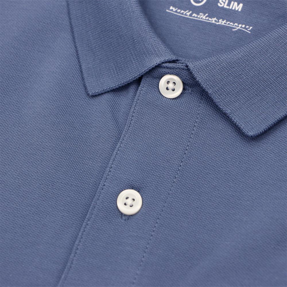 Men's Slim Fit Cotton Short Sleeve Napoleon Polo - Giordano