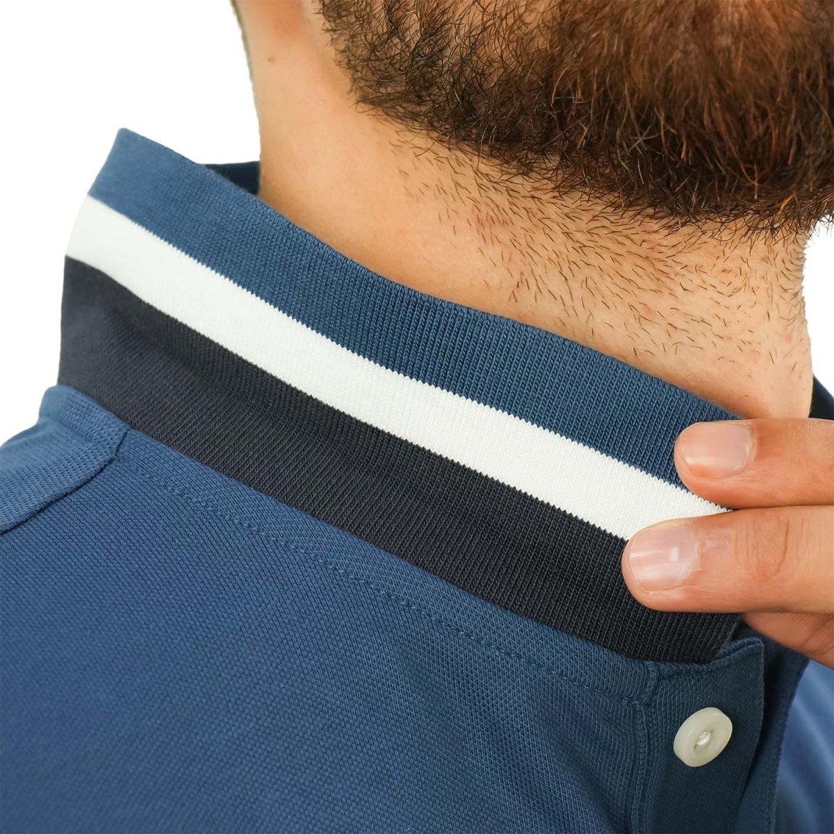 Men's Slim Fit Cotton Short Sleeve Napoleon Polo - Giordano