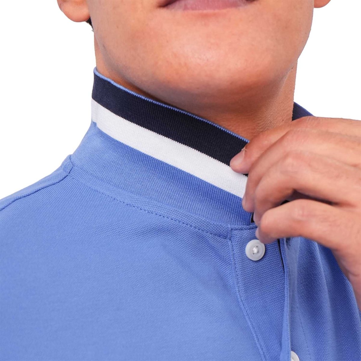 Men's Slim Fit Cotton Short Sleeve Napoleon Polo - Giordano