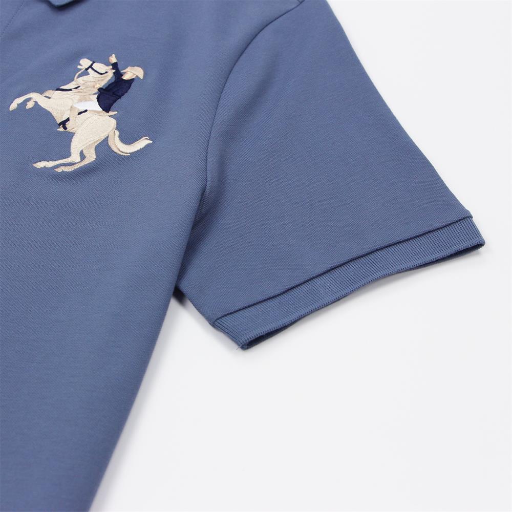 Men's Slim Fit Cotton Short Sleeve Napoleon Polo - Giordano