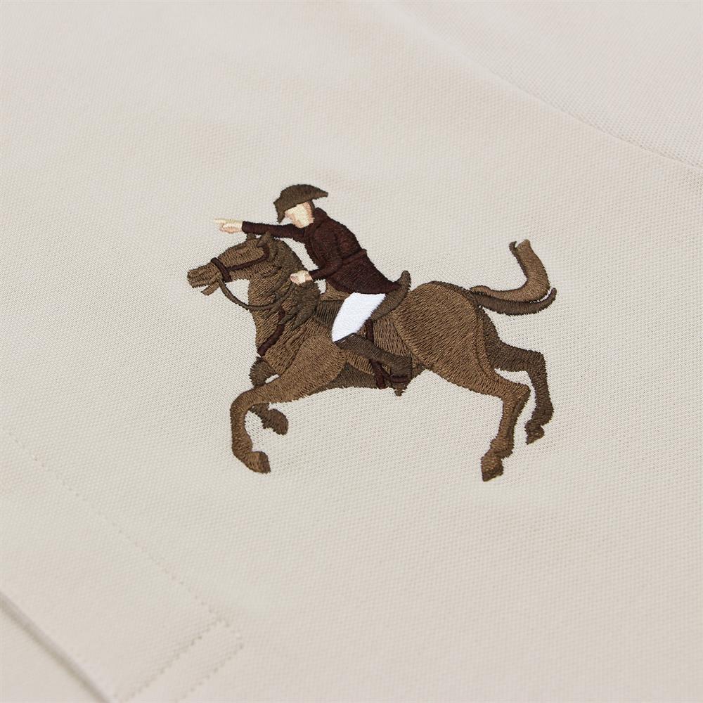 Men's Slim Fit Cotton Short Sleeve Napoleon Polo - Giordano