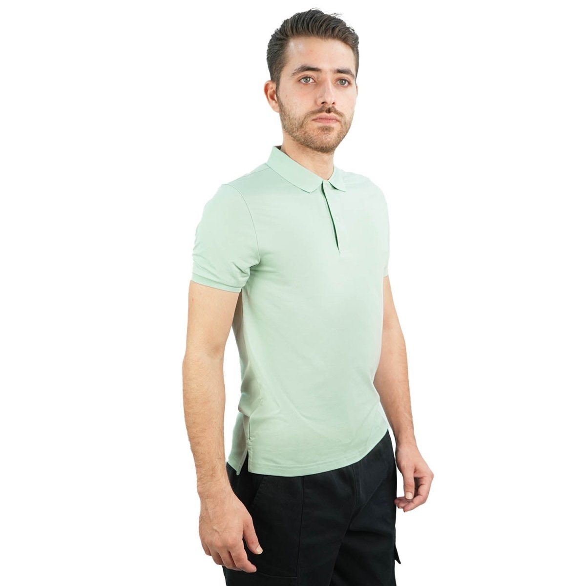 Men's Slim Fit Embossed Pique Polo| Silk Touch Series S - Shop Giordano