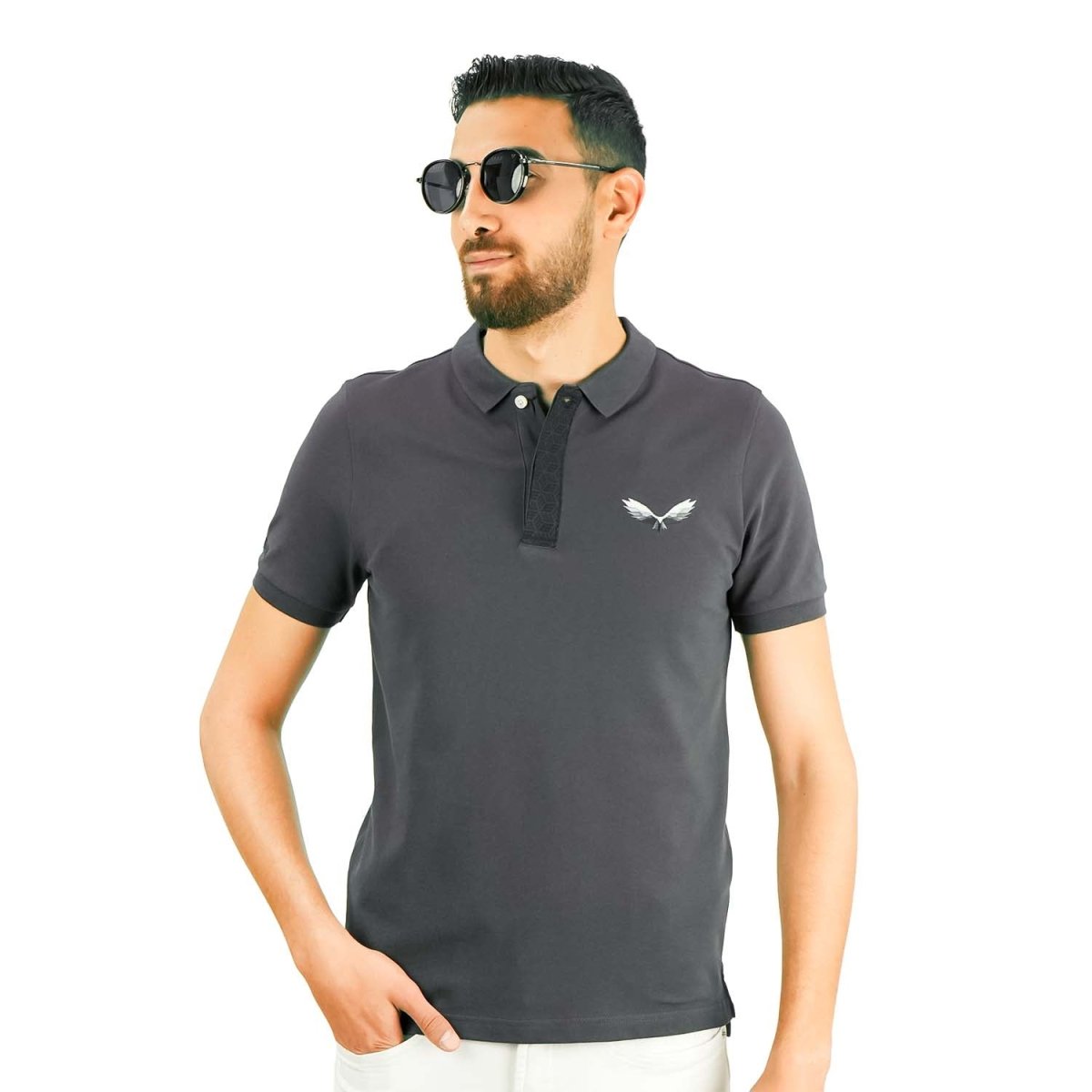 Men's Slim Fit Embroidered Infinite Polo - Giordano