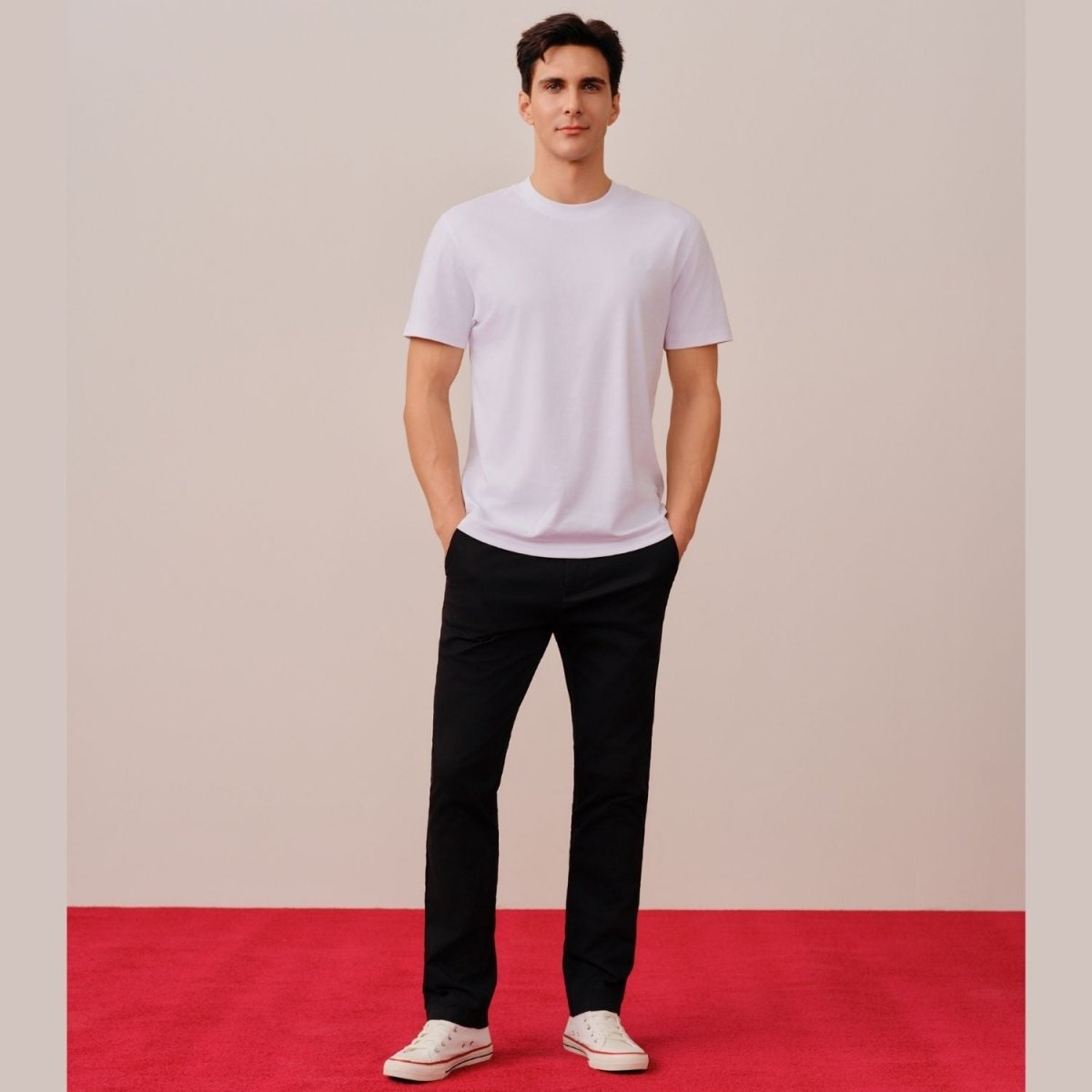 Men's Slim Fit Liquid Touch Smart Collar Tee - Giordano