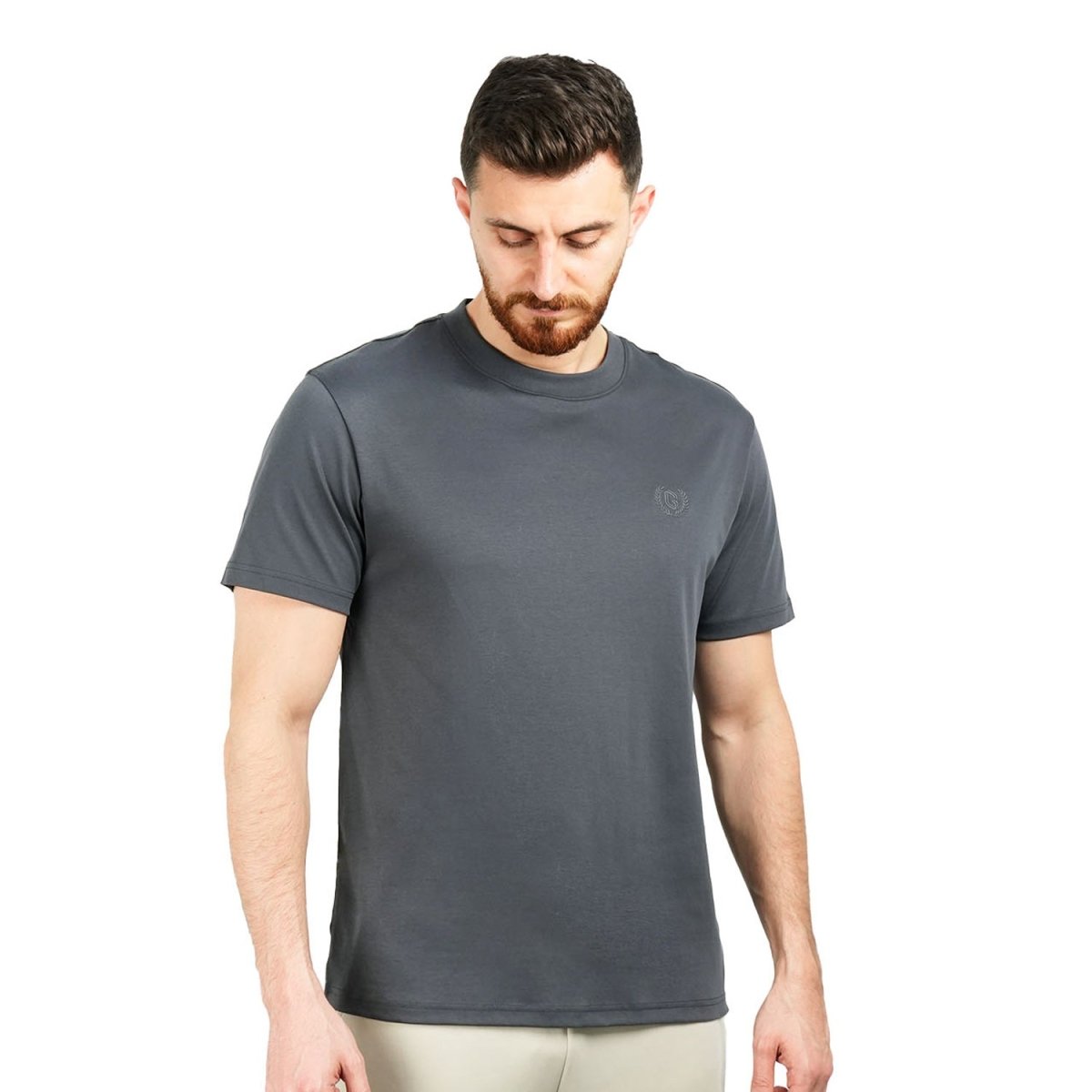 Men's Slim Fit Liquid Touch Smart Collar Tee - Giordano