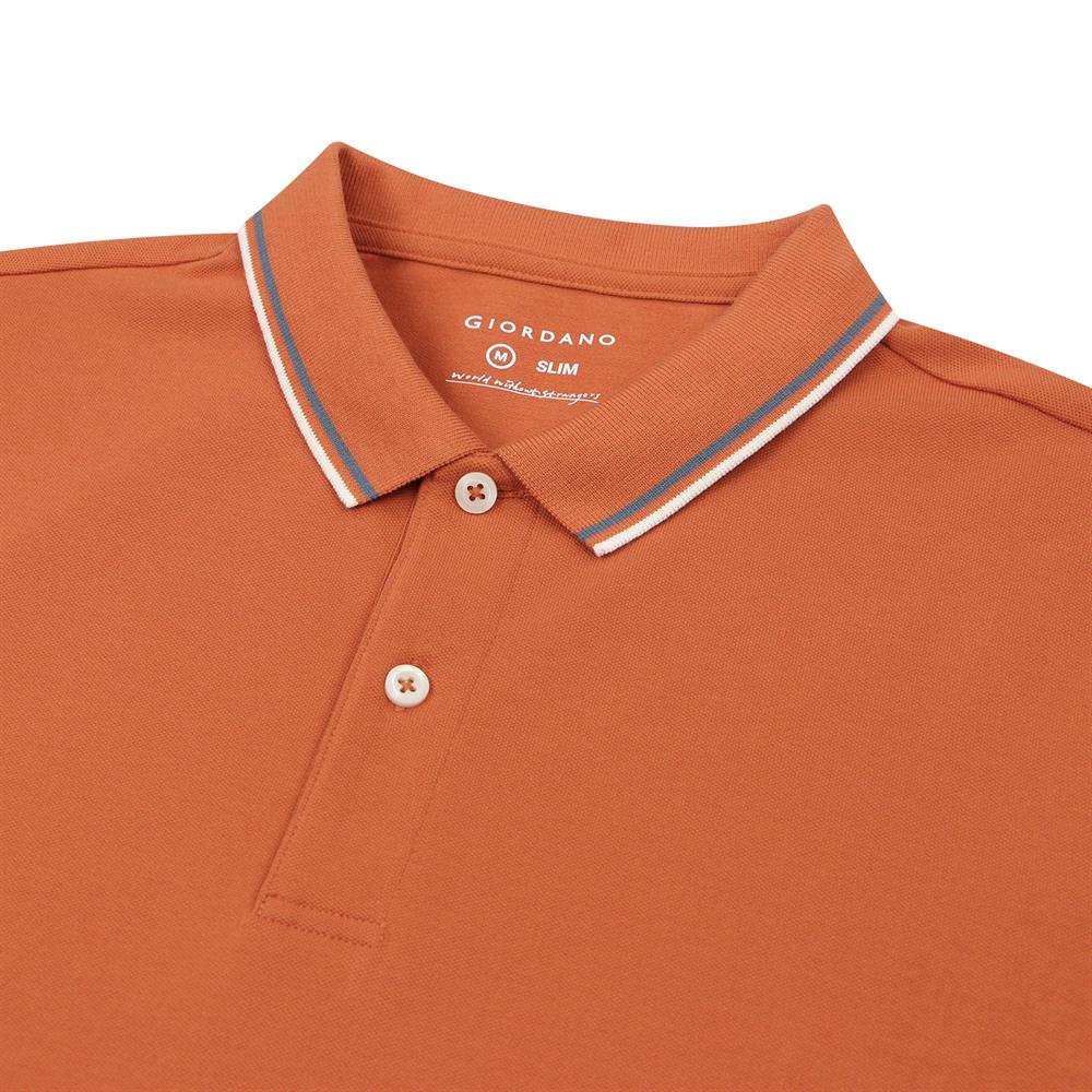 Men's Slim Fit Pique Polo - Giordano