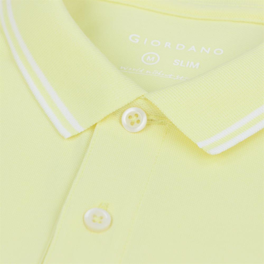 Men's Slim Fit Pique Polo: Elevated Comfort, Modern Style - Giordano