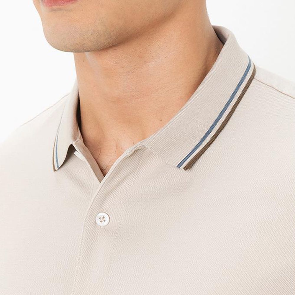 Men's Slim Fit Pique Polo: Elevated Comfort, Modern Style - Giordano