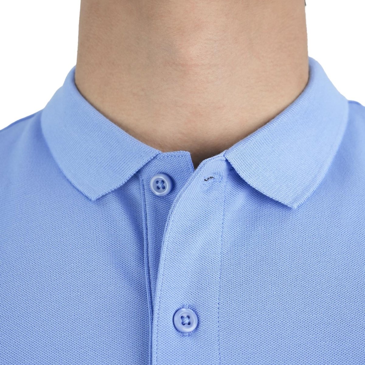 Men's Slim Fit Polo: Cotton Lycra Pique With Small Napoleon Embroidery - Giordano