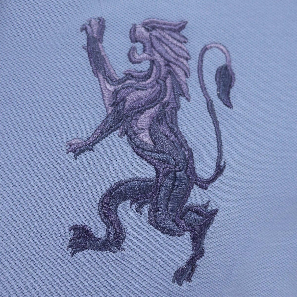 Men's Slim Fit Polo: Lycra Pique, 3D Lion Embroidery - Giordano