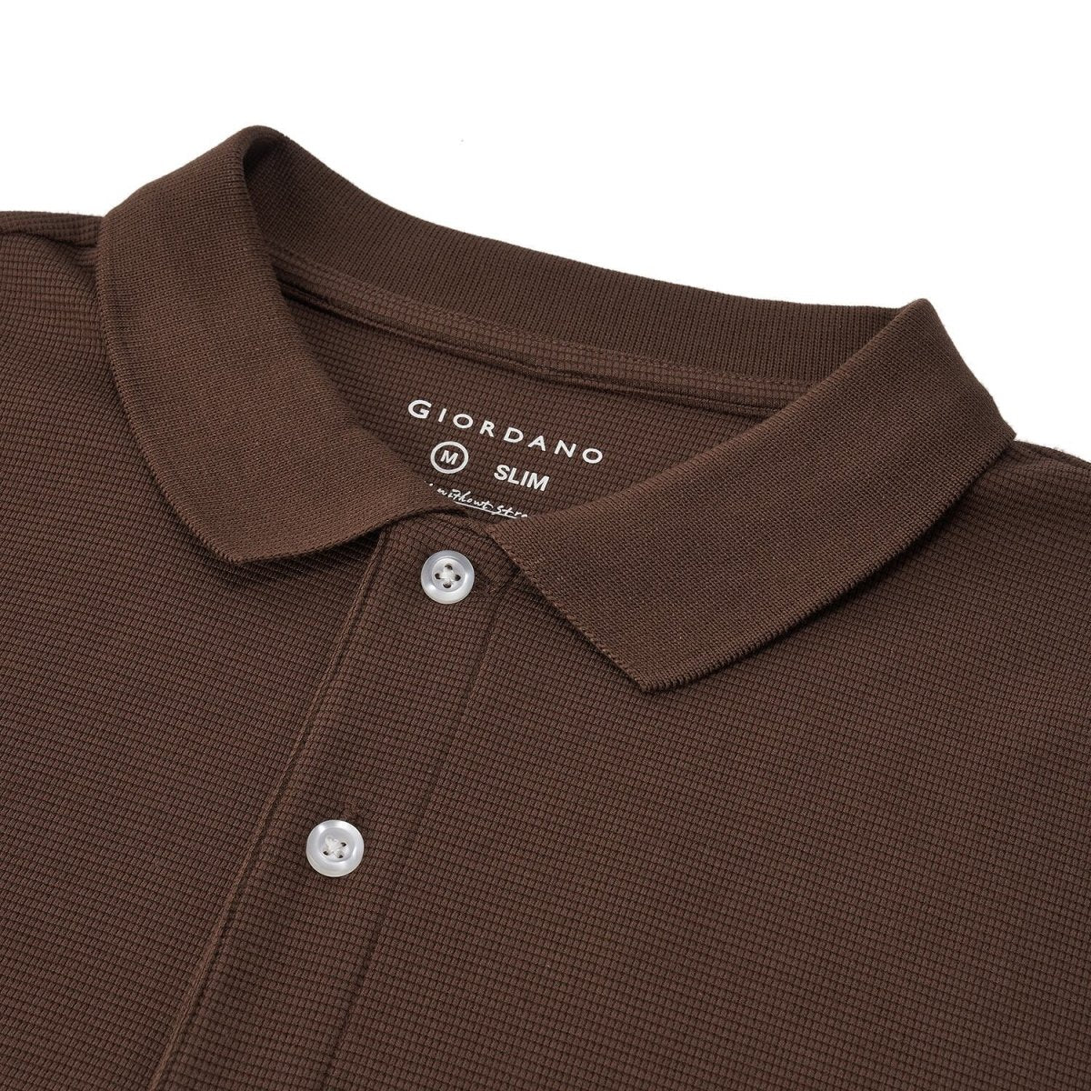 Men's Slim Fit Polo: Premium 3G Stretch Waffle - Giordano