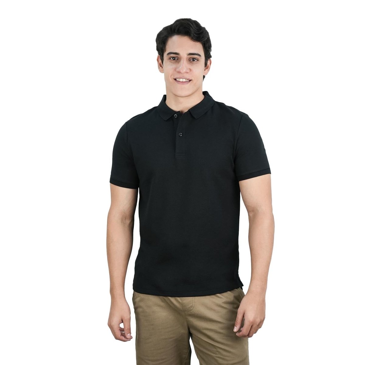 Men's Slim Fit Polo: Premium 3G Stretch Waffle S - Shop Giordano