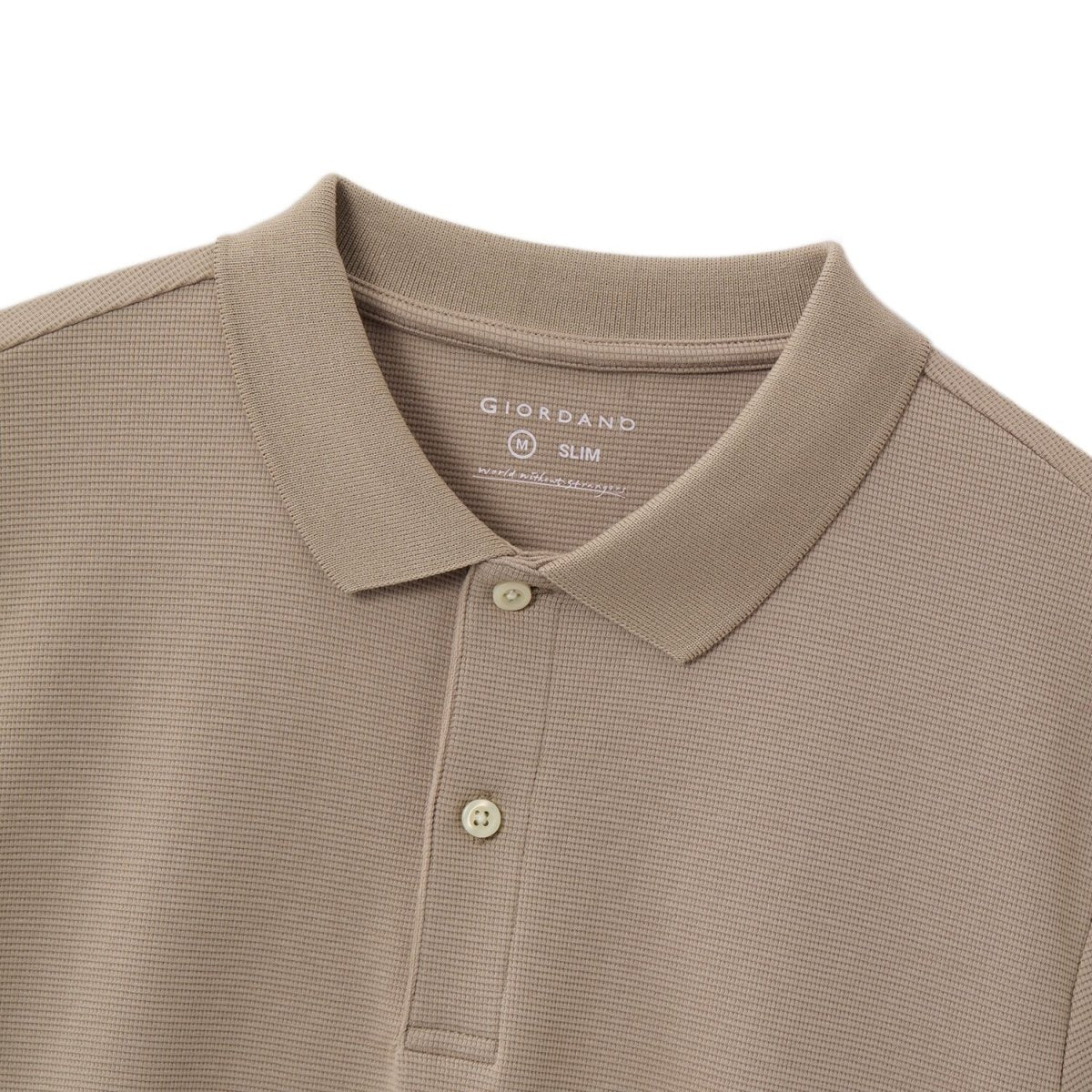 Men's Slim Fit Polo: Premium 3G Stretch Waffle S - Shop Giordano