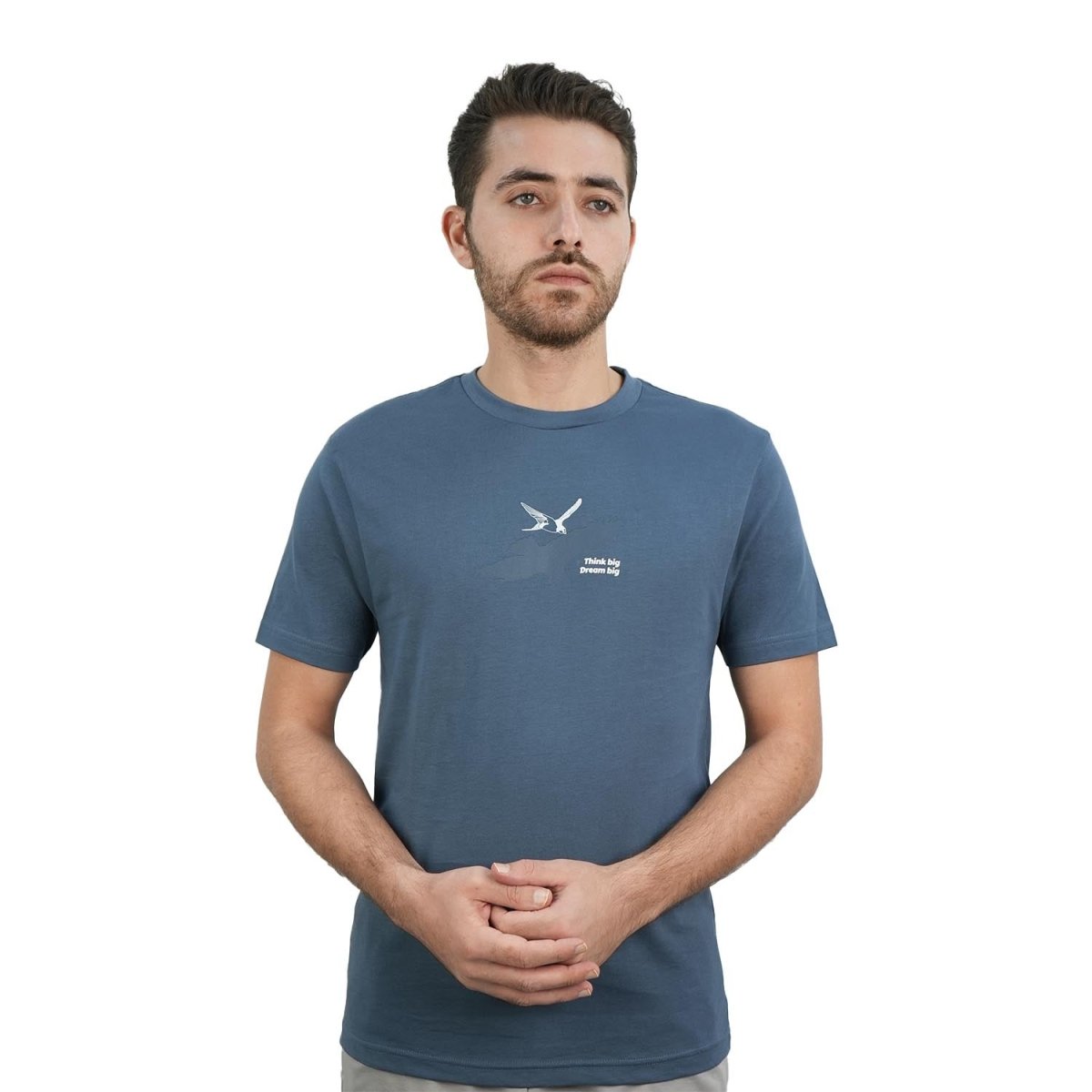 Men's Slim Fit Print Tee - Cotton Jersey, Crew Neck, Short Sleeve - Giordano